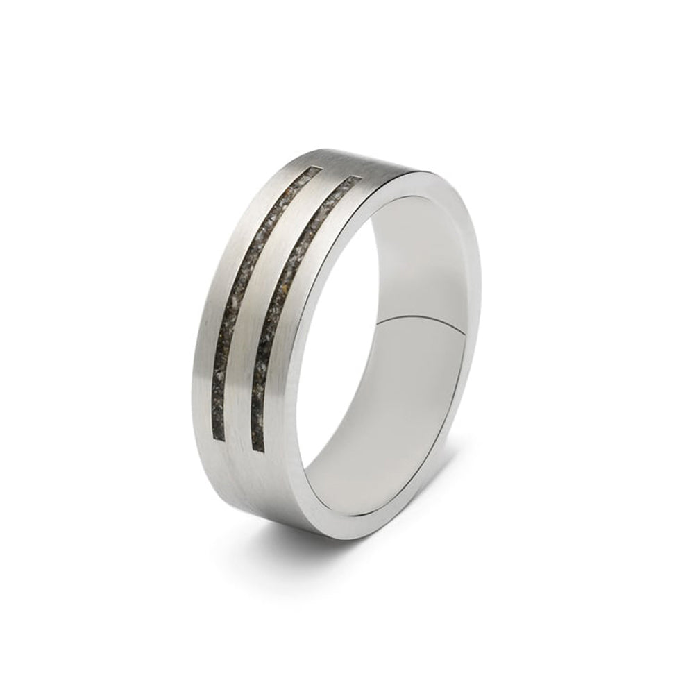 Double Groove Ring - Steel